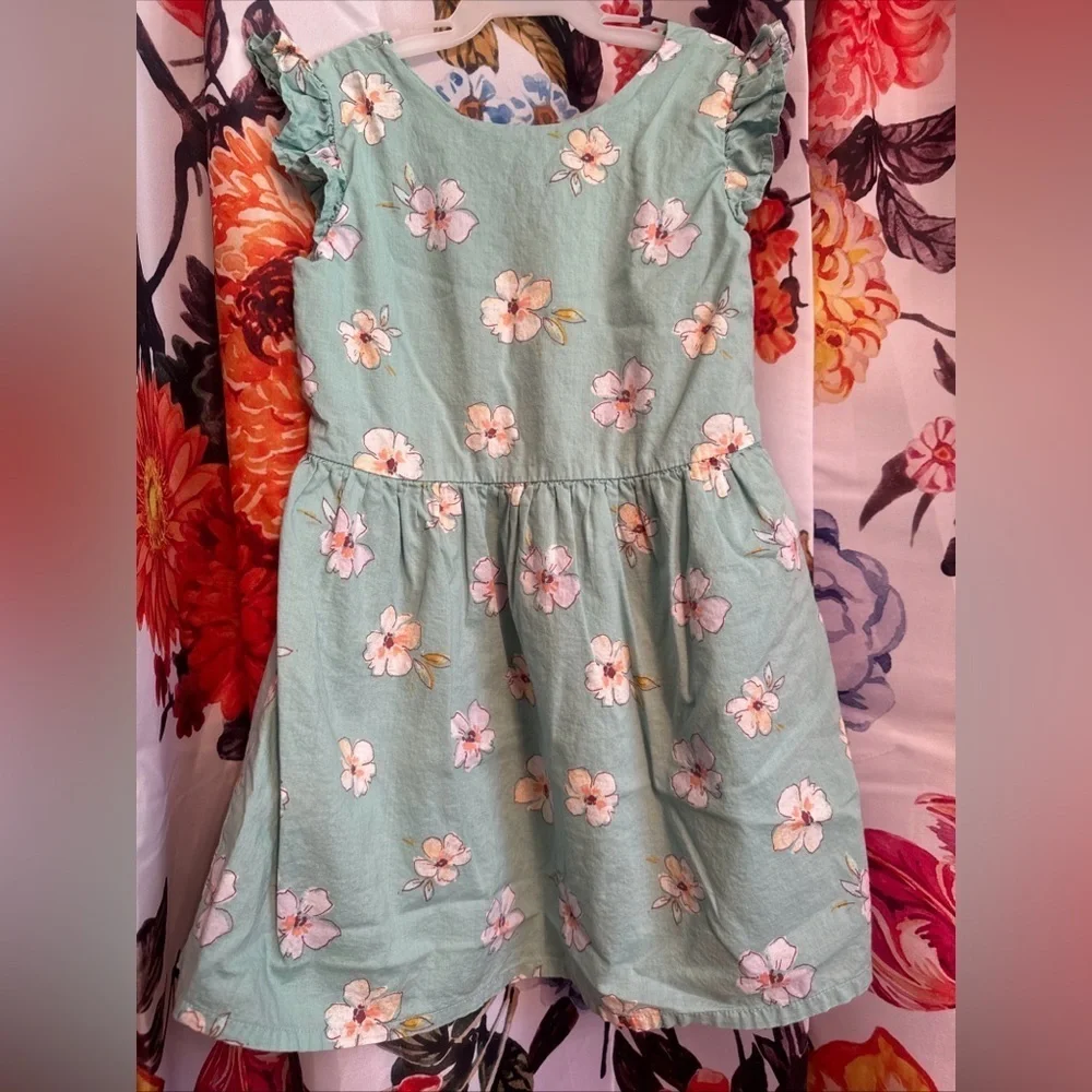 OshKosh B'gosh Girls Toddler Teal Floral Dress